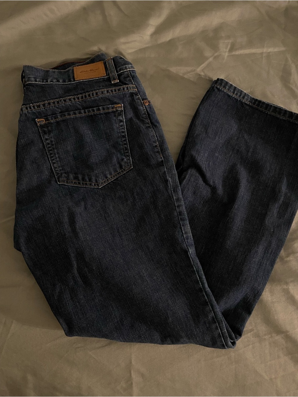 Eddie Bauer Specially Dyed 100% Cotton Women’s 12 Straight Dark Blue Jeans